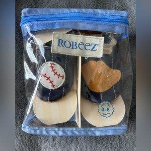 Robeez sz 0-6 month baseball shoes